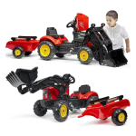 FALK Supercharger mining tractor with bucket and trailer