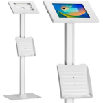 Maclean MC-476W Floor Advertising Tablet Holder with Locking Device, 9.7"-11", Compatible with iPad/iPad Air/iPad Pro, Samsung G