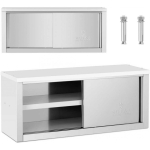 Royal Royal Catering Food wall cabinet with sliding doors STEEL 130 kg 120 x 40 x 50 cm