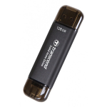 Transcend ESD310C Thunderbolt tehnoloogia 128 GB USB Type-A / USB Type-C USB 3.2 Gen 2x2 Must