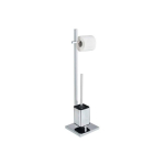 Toilet Toilet paper holder and brush QUADRO for the toilet - 2 in 1, WENKO