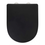 WENKO 24989100 WC-poti kaas K&otilde;va prill-laud Duroplast Must