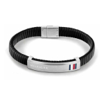Tommy Tommy Hilfiger Modern Black Leather Bracelet 2790349