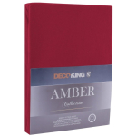 DecoKing Amber fitted sheet, burgundy, 120x200 cm, with elastic