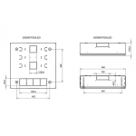 Solarix SOHO LC-18 jaotuskarp koos 2U, 4U ja 11U montaažiribadega, m&otilde;&otilde;tmed 550x550x150mm, RAL 7035 v&auml;rv, mudel LC-18-55-15-G.