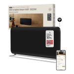 Kaasustatud Kaasustatud Nutikas WiFi Paneelsoojendi Gen. 4, 1500 W, Ruumi suurus 18-22 m&sup2;, Must