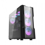 Darkflash DK431 Glass Computer Case + 4 fans (black)
