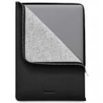 Woolnut Leather Folio protective case 16" MacBook Pro, black