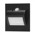 Orno DRACO LED NEW 1,5W, oprawa schodowa podtynkowa, 12VDC, 30lm, 4000K, black, sensor ruchu i zmierzchu
