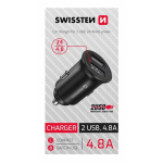 Swissten Car Charger 2x USB 4.8A