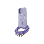 Case Case Guess GUHMP16SHCTSGNSU iPhone 16 6.1" purple/purple hardcase Crossbody Cord Script MagSafe