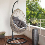 Fotel Fotel wiszący cocoon Alex cappuccino / anthracite PATIO