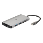 D-Link DUB-M810 s&uuml;learvuti dokk ja pordireplikaator Juhtmega &uuml;hendatud USB 3.2 Gen 1 (3.1 Gen 1) Type-C Alumiinium