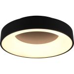 Trio Girona -LED ceiling, 45 cm, black, 3100 lm, 3000 K, switch dimmer
