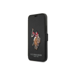 US US Polo Assn US Polo USFLBKP12SPUGFLBK iPhone 12 mini 5.4 inch Black / Black Book Polo Embroidery Collection