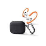 Uniq nexo AirPods Pro 2 GEN case + ear hooks, silicone sharia/charcoal gray