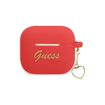 Guess Protective Case Silicone Charm Heart for AirPods 3 Red