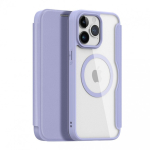 iPhone iPhone 15 Pro Max Magnetic MagSafe Flip Case Dux Ducis Skin X Pro - Purple