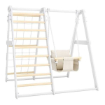 Multifunctional Multifunctional wooden sports complex for children SANRO R-WOOD white, 108.5x109x96cm, up to 50kg