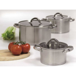 Dajar Set of pots in stainless steel Lex 6-element (16-20-24 cm) AMBITION