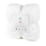 Eurofirany Blanket bedspread 200x220 Caro white with microfiber D91