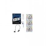 Lian Lian Li UNI FAN SL Wireless LCD 120 Arvuti korpus Ventilaator 12 cm Valge 3 tk