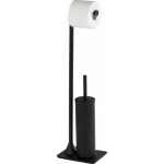 HELLA HELLA toilet brush and toilet paper holder, black, WENKO