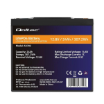 QOLTEC 53702 LiFePO4 lithium iron phosphate battery / 12.8V / 24Ah / 307.2Wh / BMS