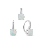 Brilio Brilio Silver Brilio Silver Timeless opal jewelry set SET246W (earrings, pendant)