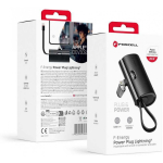 FORCELL F-ENERGY power plug F5K3 power bank with built-in Lightning PD connector 20W 5000 mAh black