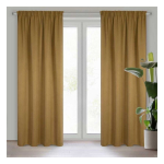 Curtains Curtains 130x300 Carlo honey color, blackout, structural type, ready to use on the tape, Eurofirany