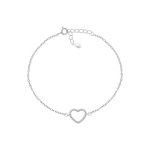 Brilio Brilio Silver Brilio Silver Delicate silver heart bracelet BRC59W