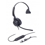Yealink UH42 Mono Teams USB-C/A K&otilde;rvaklapp Juhtmega &uuml;hendatud Peav&otilde;ru K&otilde;ned/muusika USB Type-C / USB Type-A Must