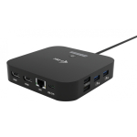 i-tec C31DUALHDMIDOCKPD s&uuml;learvuti dokk ja pordireplikaator Juhtmega &uuml;hendatud USB 3.2 Gen 2 (3.1 Gen 2) Type-C Must