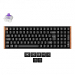 Keychron K4 HE SE traadita klaviatuur, lilla magnetl&uuml;litid, must
