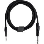 Fuj:tech 6,3 mm TRS isane &ndash; 3,5 mm TRS isane audiokaabel, 2 m, must