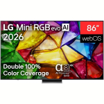 LG 4K evo AI Mini RGB TV | 86MRGB87B3B | 86 | Nutikas TV | webOS | UHD | Must