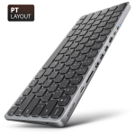 Axagon HMC-KB-PT USB-C 5 Gbps klaviatuur (PT) 9 in 1 keskus