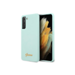 Case Case Guess GUHCS21MLSLMGLB S21+ G996 blue/blue hardcase silicone Script Metal Logo