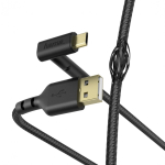 Hama Stand USB-kaabel USB 2.0 1,5 m USB A Micro-USB B Must