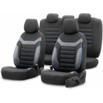 Otom Custom 203 Black/Blue 3 Zipper Car Seat Cover Set