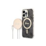 Zestaw Zestaw Guess GUBPP13LH4EACSK Case+ Charger iPhone 13 Pro czarny|