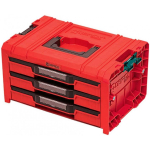Q-Brick QBRICK PRO tool box with 3 drawers 2.0 EXPERT Red