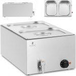 Royal Royal Catering Bain-marie heater electric with tap 2 x GN 1/2 600 W