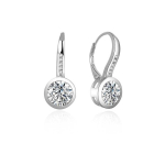 Beneto Silver earrings with zircons AGUC1837
