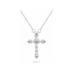 Brilio Brilio Silver Sparkling Silver Necklace for Women Cross NCL176W