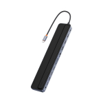 Hub Hub 12in1 Baseus EliteJoy Gen2 series USB-C to 2xHDMI+ 3xUSB 3.0+ PD+ DP+ SD/TF+ RJ45+Type-C+ 3.5mm (dark grey)
