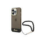 Case Case Guess Guess GUHCP14LHGCOHK "iPhone 14 Pro 6.1" black/Black hardcase transparent pearl strap