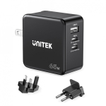 UNITEK P1117B mobiilseadme laadija Universaalne Must Vahelduvvool Kiirlaadimine Hoonesisene