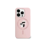 Case Case Karl Lagerfeld KLHMP15LSCMKCRHP iPhone 15 Pro 6.1" pink hardcase Silicone Karl & Choupette MagSafe